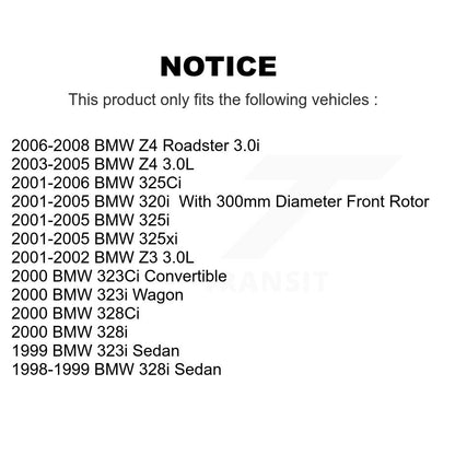 Brake Rotor Semi-Metallic Pad Front Kit For BMW Z4 325i 325Ci 320i 325xi Z3 328i
