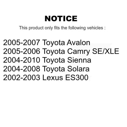 Brake Rotors & Semi-Metallic Pad Front Kit For Toyota Sienna Camry Solara Avalon