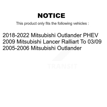 Brake Rotor And Semi-Metallic Pad Front Kit For Mitsubishi Outlander PHEV Lancer