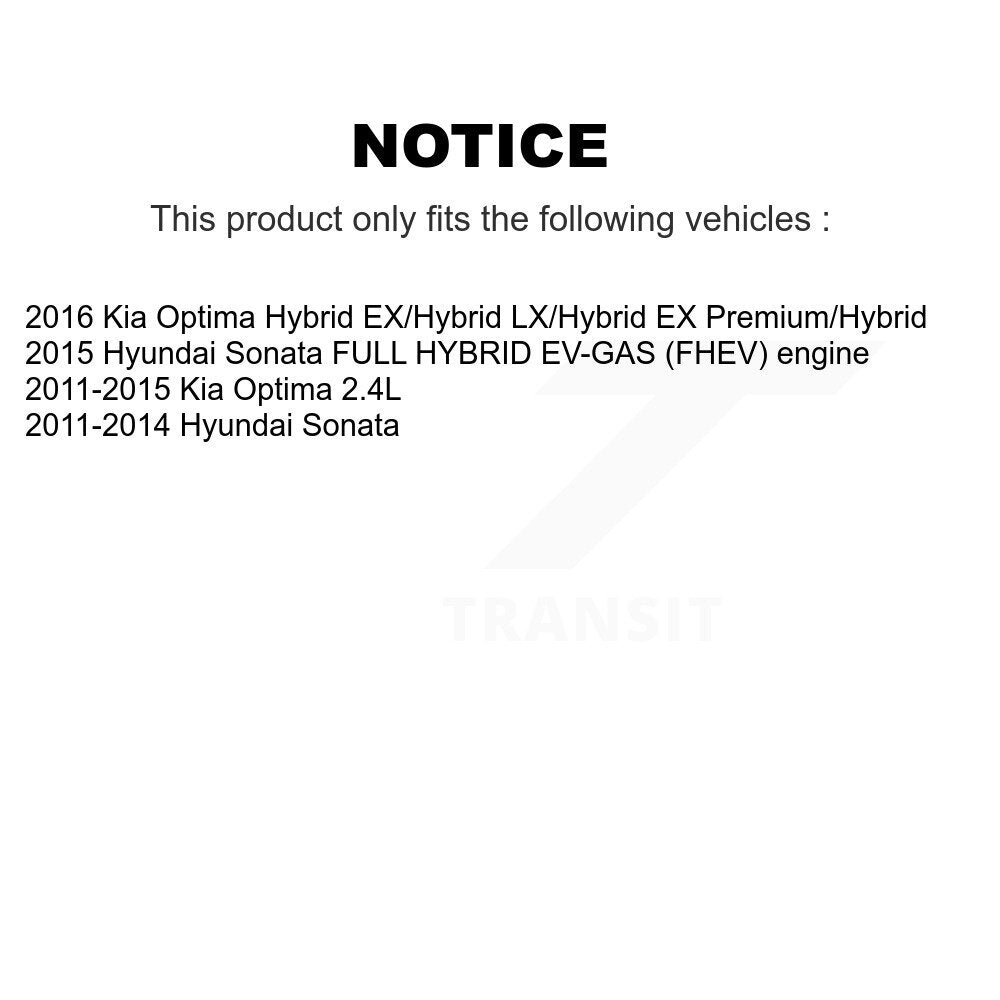 Disc Brake Rotors And Semi-Metallic Pads Front Kit For Hyundai Sonata Kia Optima