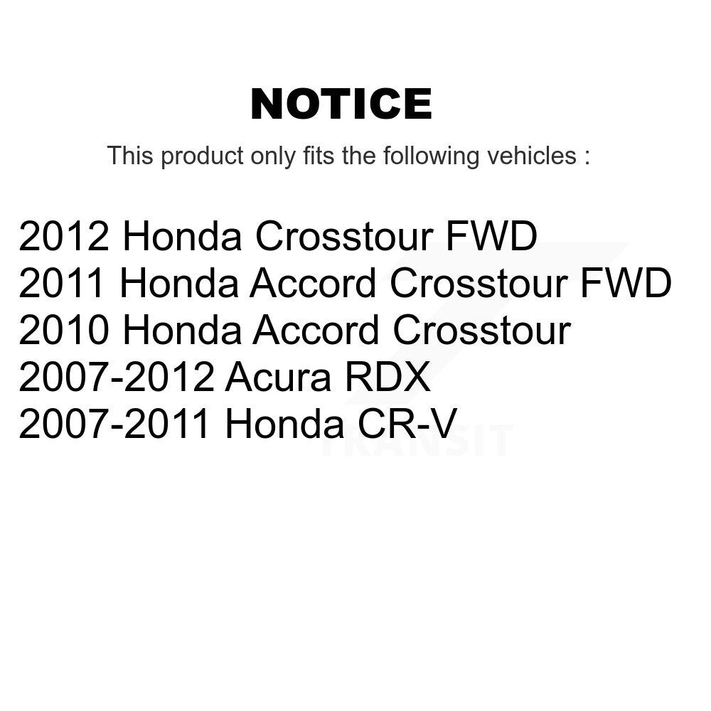 Disc Brake Rotor And Semi-Metallic Pad Front Kit For Honda CR-V Acura RDX Accord