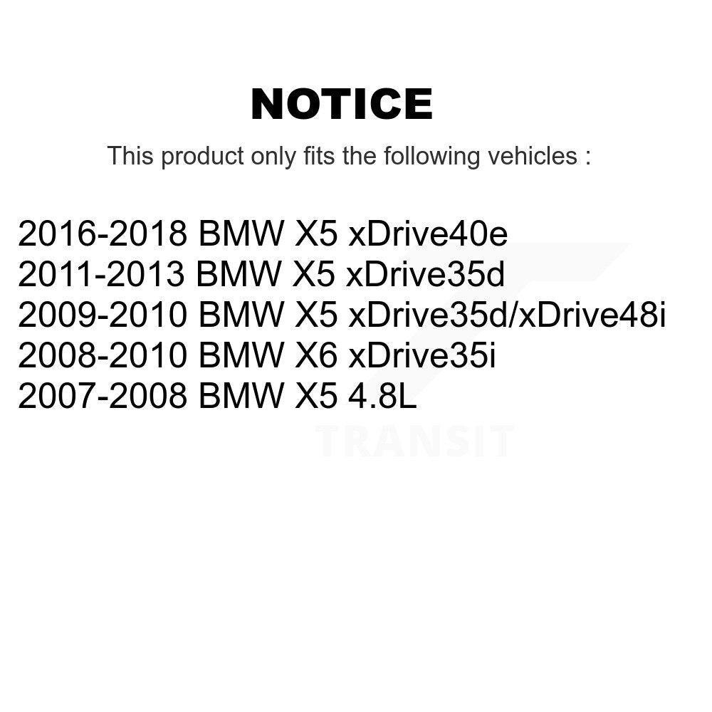 Disc Brake Rotors And Semi-Metallic Pads Front Kit For BMW X5 X6