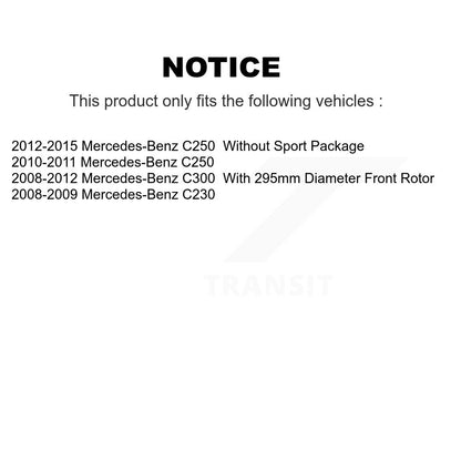 Disc Brake Rotors & Semi-Metallic Pad Front Kit For Mercedes-Benz C300 C250 C230
