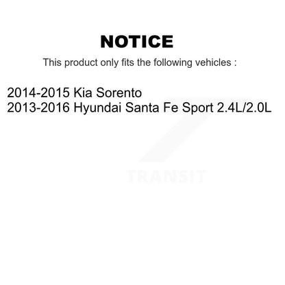 Brake Rotor & Semi-Metallic Pad Front Kit For Hyundai Santa Fe Sport Kia Sorento