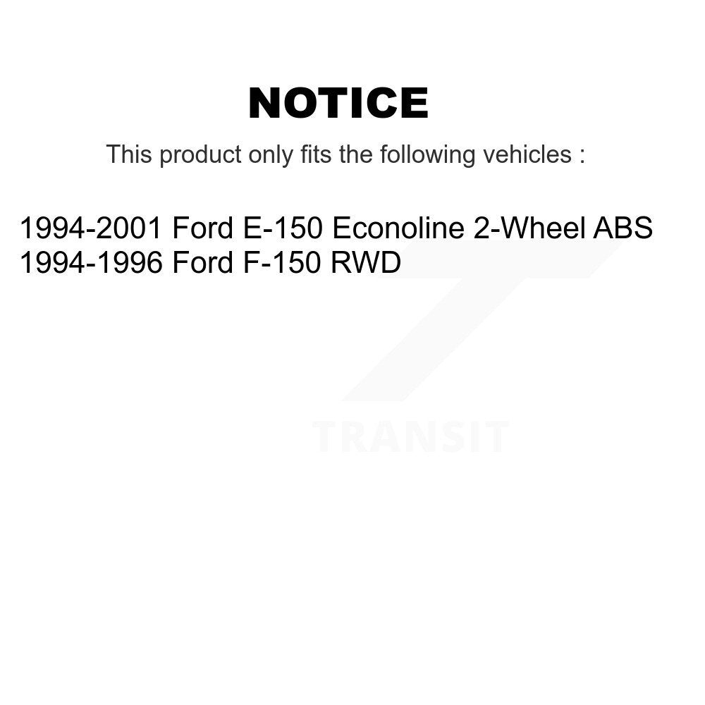Disc Brake Rotors Hub Semi-Metallic Pad Front Kit For Ford F-150 E-150 Econoline
