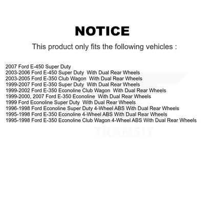 Brake Rotor Semi-Metallic Pad Front Kit For Ford E-350 Super Duty Econoline Club