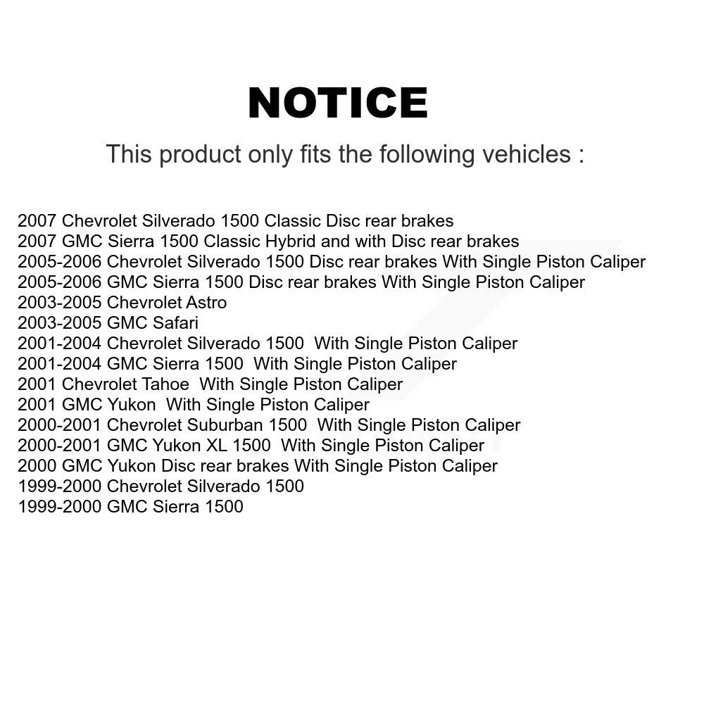 Brake Rotor Semi-Metallic Pad Front Rear Kit For Chevrolet GMC Silverado 1500 XL