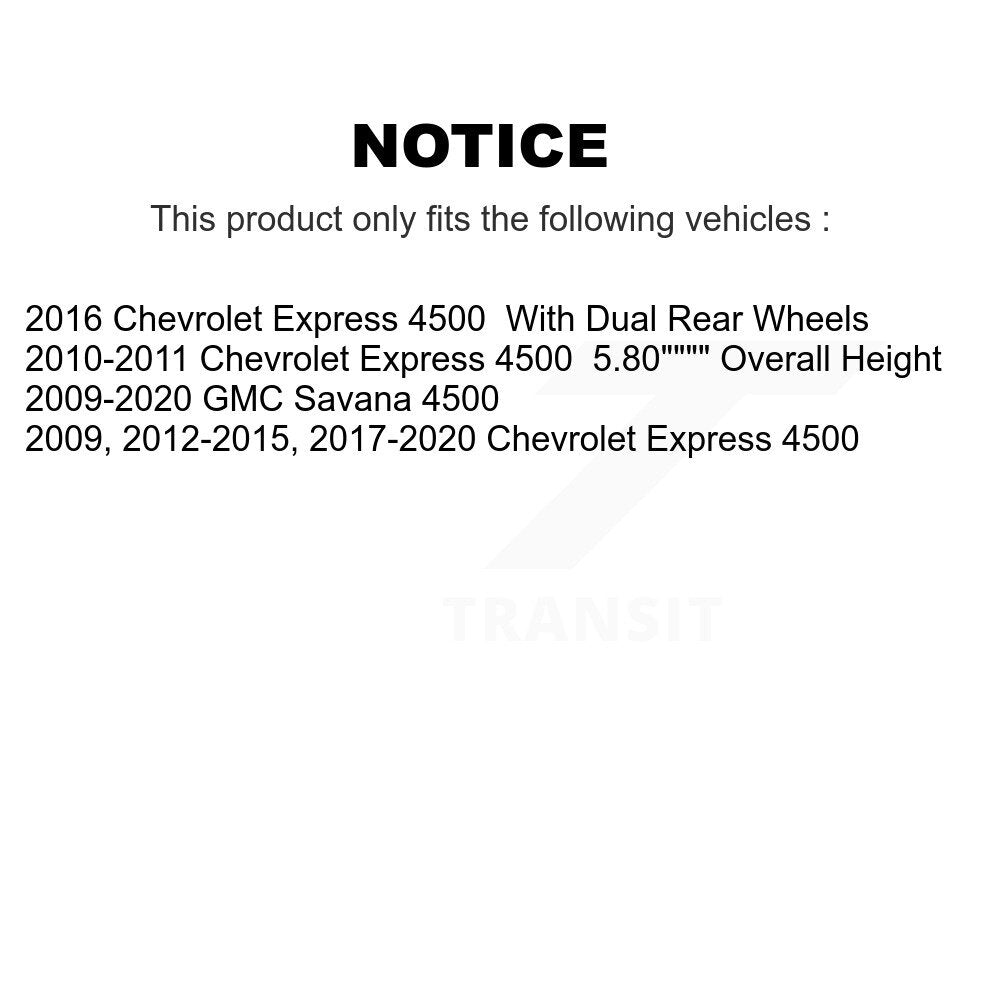 Disc Brake Rotor Semi-Metallic Pad Front Rear Kit For Chevrolet Express 4500 GMC