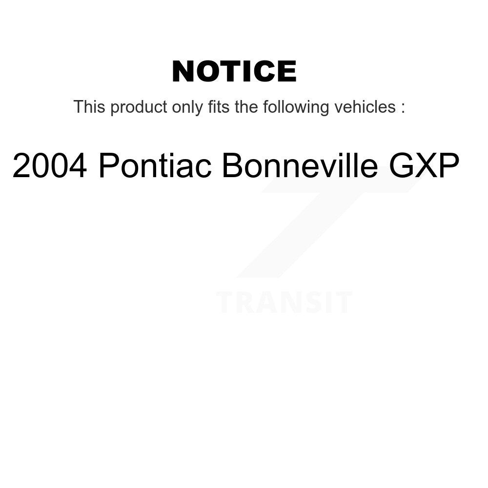 Brake Rotor And Semi-Metallic Pad Front Rear Kit For 2004 Pontiac Bonneville GXP