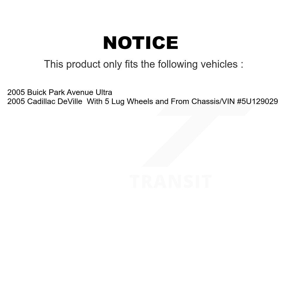 Brake Rotor And Semi-Metallic Pad Front Rear Kit For Cadillac DeVille Buick Park