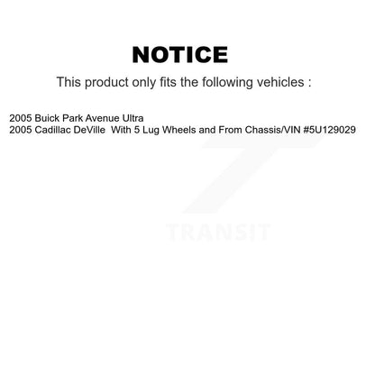 Brake Rotor And Semi-Metallic Pad Front Rear Kit For Cadillac DeVille Buick Park