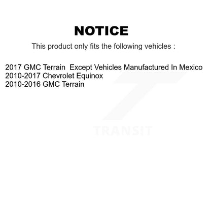 Brake Rotor & Semi-Metallic Pad Front Rear Kit For Chevrolet Equinox GMC Terrain