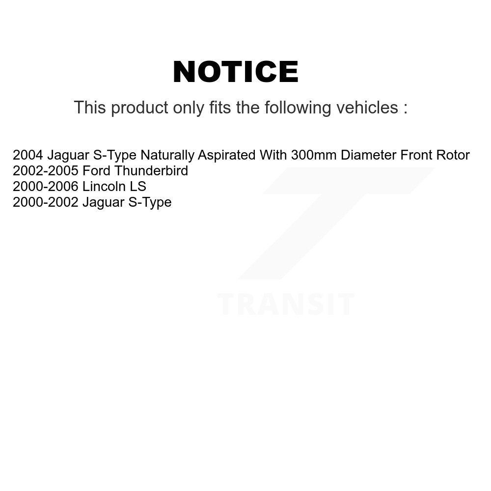 Brake Rotor And Semi-Metallic Pad Front Rear Kit For Ford Thunderbird Lincoln LS