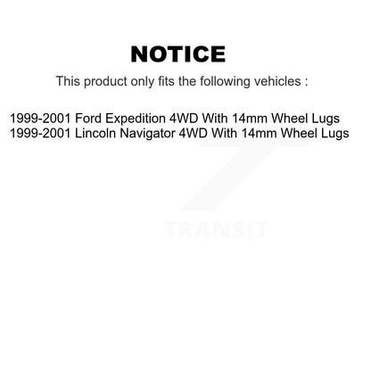 Brake Rotor And Semi-Metallic Pad Front Rear Kit For Ford Expedition Lincoln 4WD