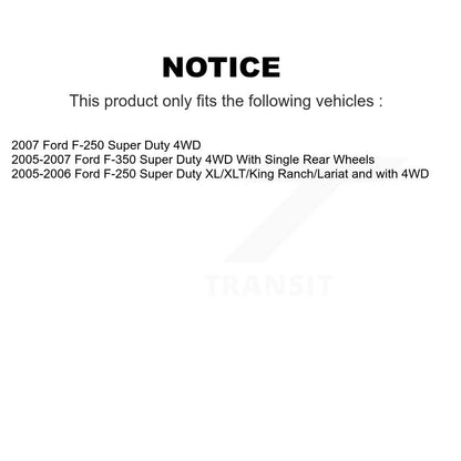 Brake Rotor And Semi-Metallic Pad Front Rear Kit For Ford F-350 Super Duty F-250