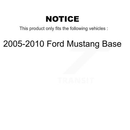 Brake Rotor And Semi-Metallic Pad Front Rear Kit For 2005-2010 Ford Mustang Base