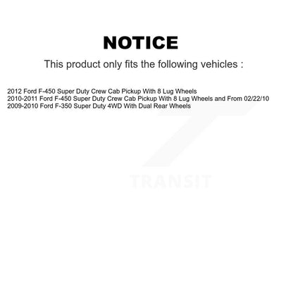 Brake Rotor And Semi-Metallic Pad Front Rear Kit For Ford F-350 Super Duty F-450