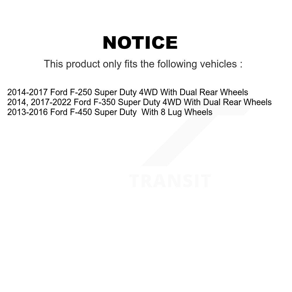 Brake Rotor And Semi-Metallic Pad Front Rear Kit For Ford F-350 Super Duty F-250