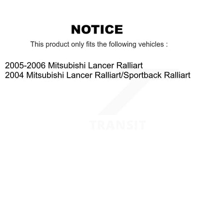 Disc Brake Rotors And Semi-Metallic Pads Front Rear Kit For Mitsubishi Lancer