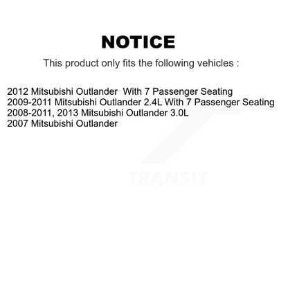 Disc Brake Rotors And Semi-Metallic Pads Front Rear Kit For Mitsubishi Outlander