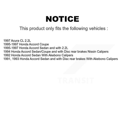 Disc Brake Rotors And Semi-Metallic Pad Front Rear Kit For Honda Accord Acura CL