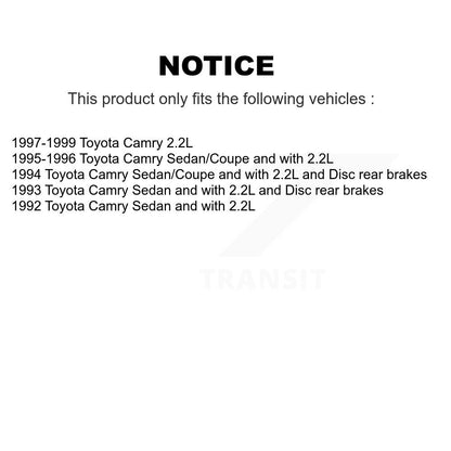 Disc Brake Rotors And Semi-Metallic Pads Front Rear Kit For Toyota Camry