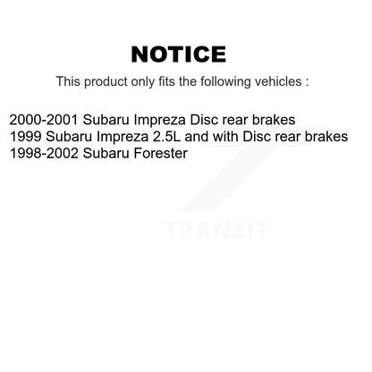 Disc Brake Rotors & Semi-Metallic Pad Front Rear Kit For Subaru Forester Impreza