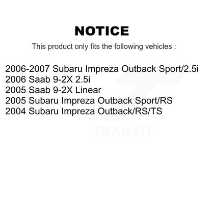 Disc Brake Rotor & Semi-Metallic Pad Front Rear Kit For Subaru Impreza Saab 9-2X