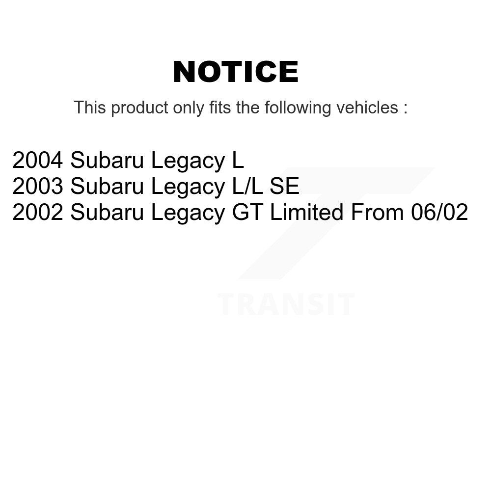 Disc Brake Rotors And Semi-Metallic Pads Front Rear Kit For Subaru Legacy