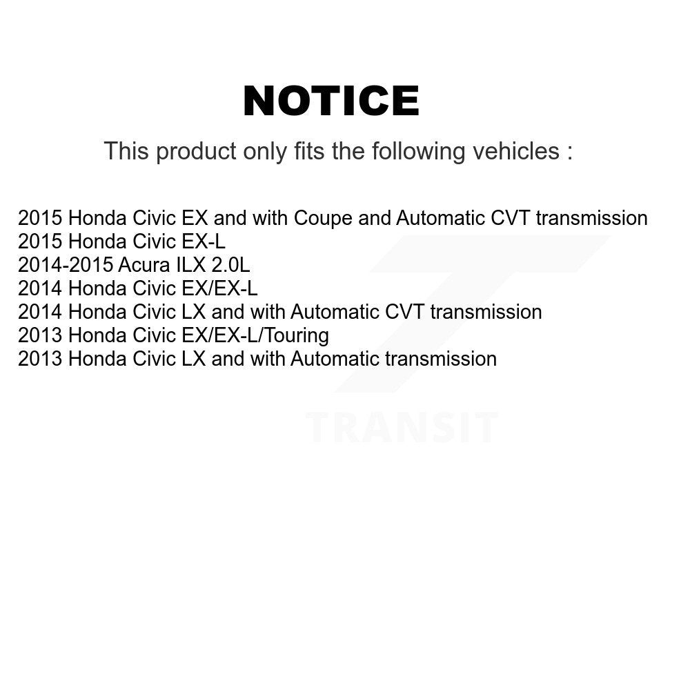 Disc Brake Rotors And Semi-Metallic Pad Front Rear Kit For Honda Civic Acura ILX