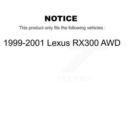Disc Brake Rotors Semi-Metallic Pad Front Rear Kit For 1999-2001 Lexus RX300 AWD