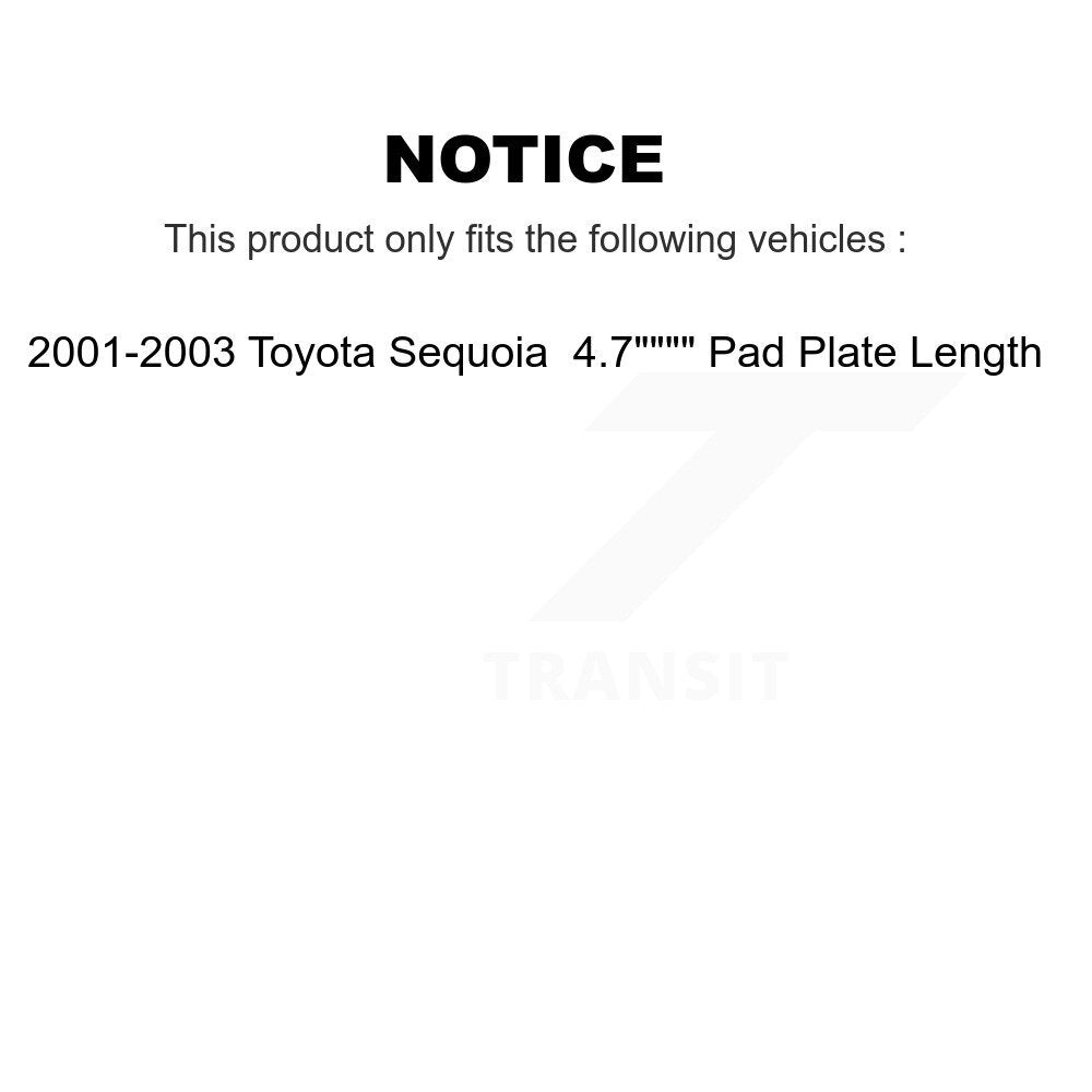 Disc Brake Rotors And Semi-Metallic Pads Front Rear Kit For Toyota Sequoia