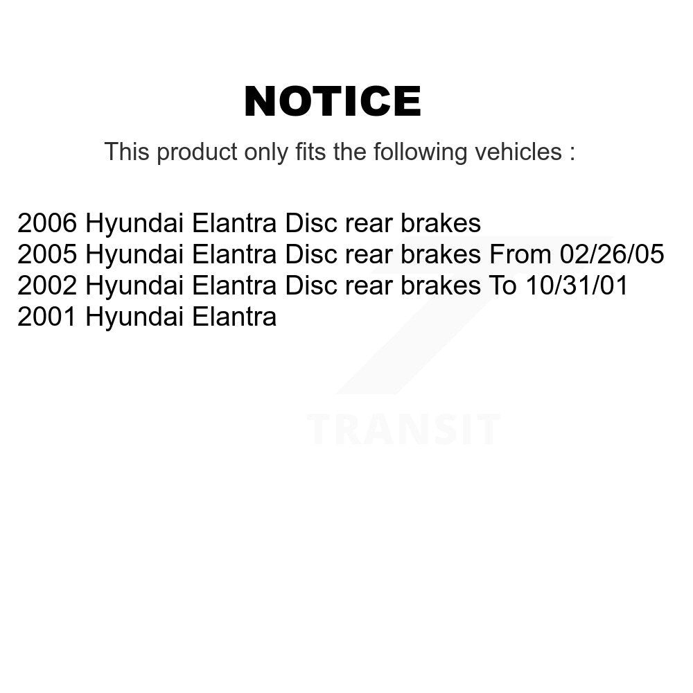 Disc Brake Rotors And Semi-Metallic Pads Front Rear Kit For Hyundai Elantra