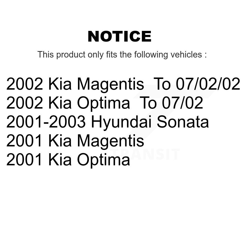 Disc Brake Rotors Semi-Metallic Pad Front Rear Kit For Hyundai Sonata Kia Optima