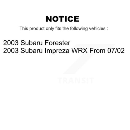 Disc Brake Rotors And Semi-Metallic Pads Front Rear Kit For 2003 Subaru Forester