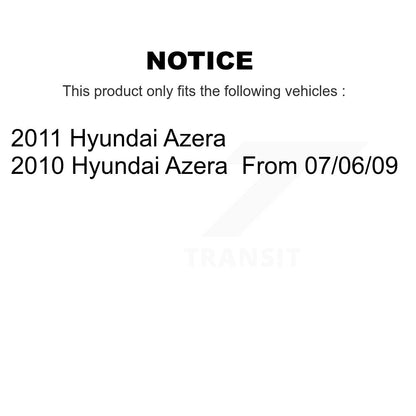 Disc Brake Rotors And Semi-Metallic Pads Front Rear Kit For Hyundai Azera