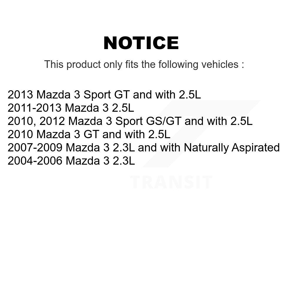 Disc Brake Rotors And Semi-Metallic Pads Front Rear Kit For Mazda 3 Sport