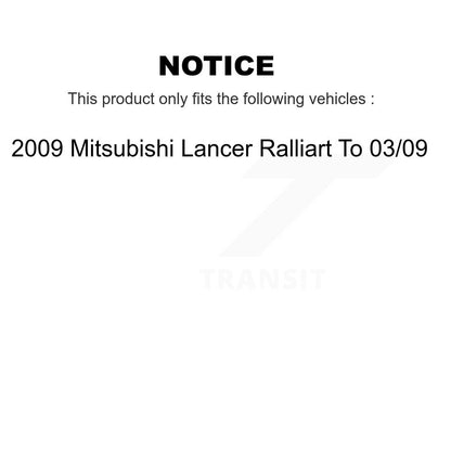 Brake Rotor Semi-Metallic Pad Front Rear Kit For 2009 Mitsubishi Lancer Ralliart