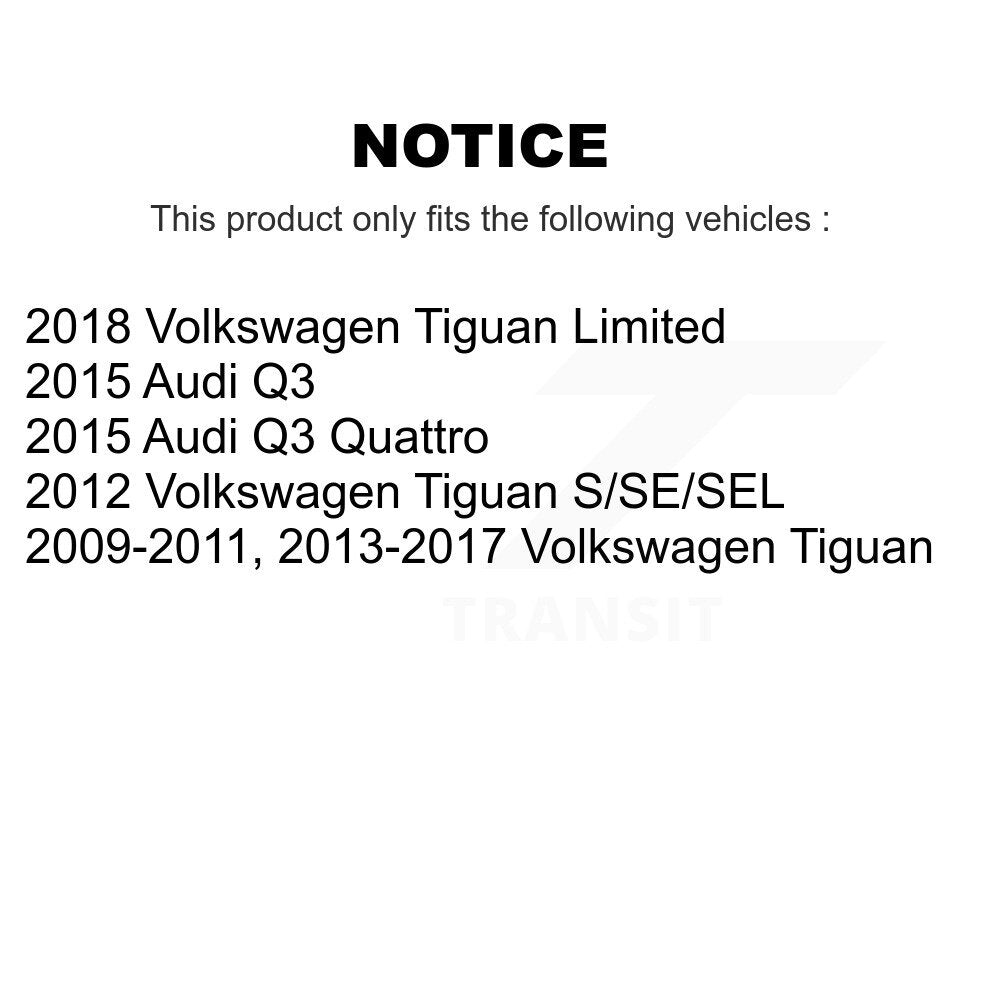 Disc Brake Rotors Semi-Metallic Pad Front Rear Kit For Volkswagen Tiguan Audi Q3