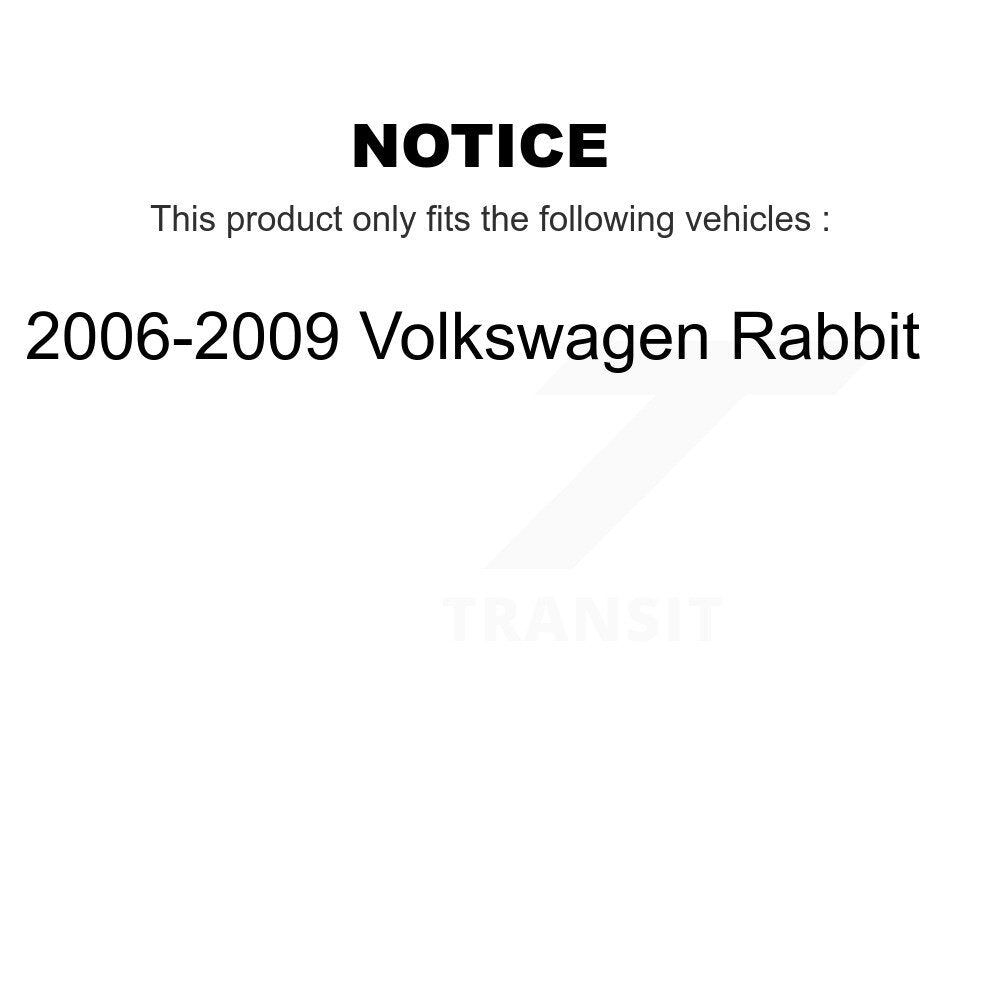 Brake Rotor And Semi-Metallic Pad Front Rear Kit For 2006-2009 Volkswagen Rabbit