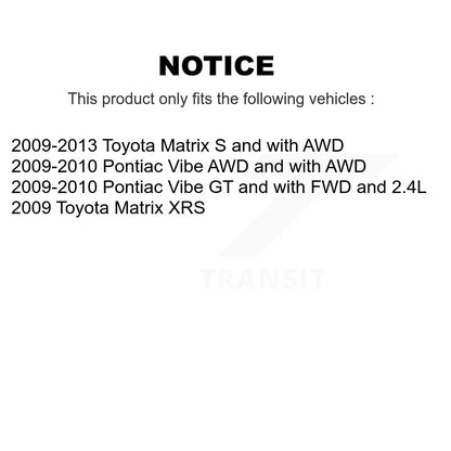 Disc Brake Rotor Semi-Metallic Pad Front Rear Kit For Toyota Matrix Pontiac Vibe