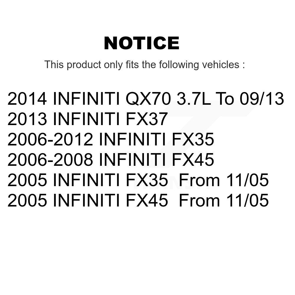 Disc Brake Rotors & Semi-Metallic Pad Front Rear Kit For INFINITI FX35 FX37 FX45
