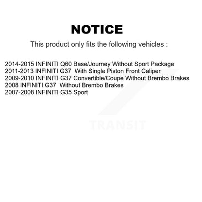 Disc Brake Rotors And Semi-Metallic Pads Front Rear Kit For INFINITI G35 Q60