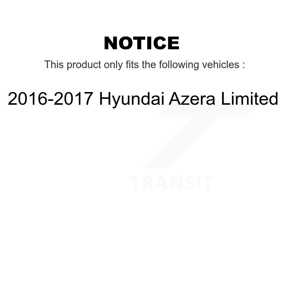 Brake Rotor Semi-Metallic Pad Front Rear Kit For 2016-2017 Hyundai Azera Limited