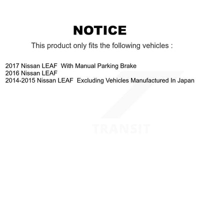 Disc Brake Rotors And Semi-Metallic Pads Front Rear Kit For Nissan LEAF
