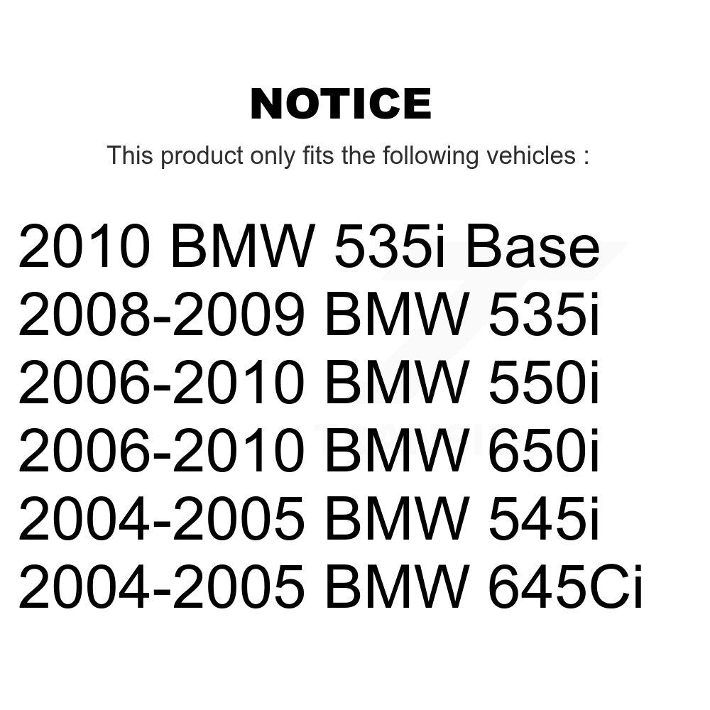 Brake Rotor & Semi-Metallic Pad Front Rear Kit For BMW 650i 645Ci 550i 545i 535i