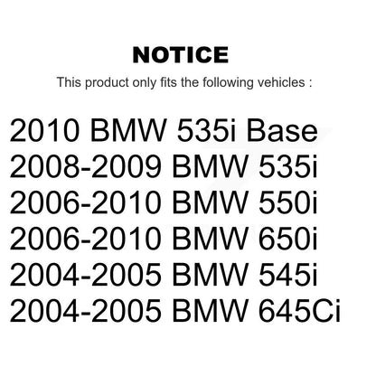 Brake Rotor & Semi-Metallic Pad Front Rear Kit For BMW 650i 645Ci 550i 545i 535i