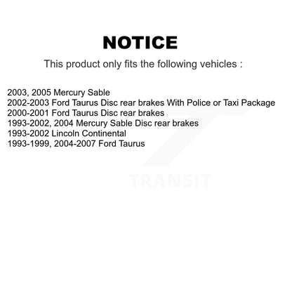Brake Rotor And Semi-Metallic Pad Rear Kit For Ford Taurus Mercury Sable Lincoln