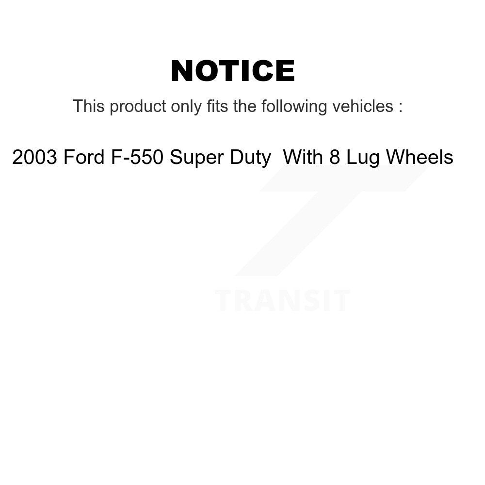 Disc Brake Rotors And Semi-Metallic Pads Rear Kit For Ford F-550 Super Duty