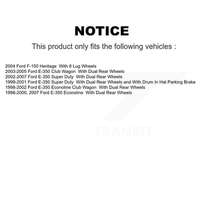 Brake Rotor Semi-Metallic Pad Rear Kit For Ford E-350 Super Duty Econoline F-150